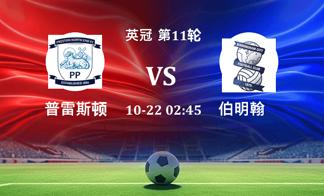 普雷斯顿 VS 伯明翰最新阵容