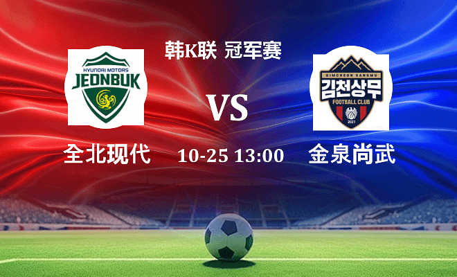 全北现代 VS 金泉尚武最新阵容