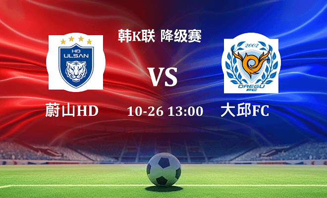 蔚山HD VS 大邱FC最新阵容