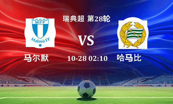 马尔默 VS 哈马比最新阵容