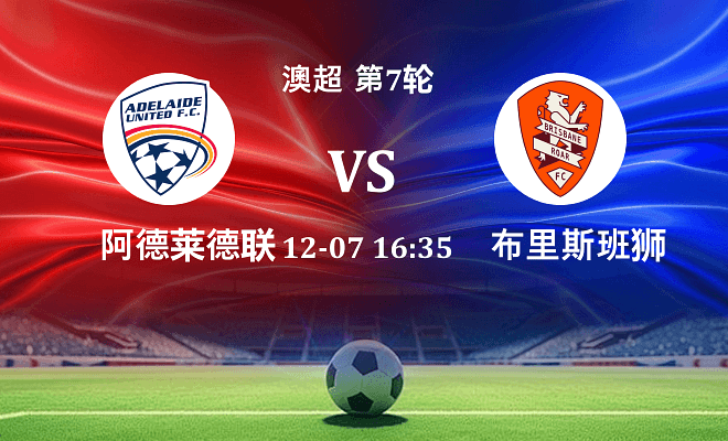 阿德莱德联 VS 布里斯班狮吼最新阵容