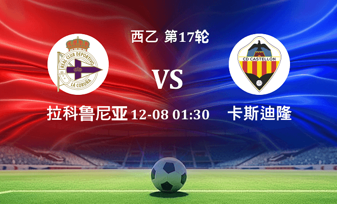 拉科鲁尼亚 VS 卡斯迪隆最新阵容