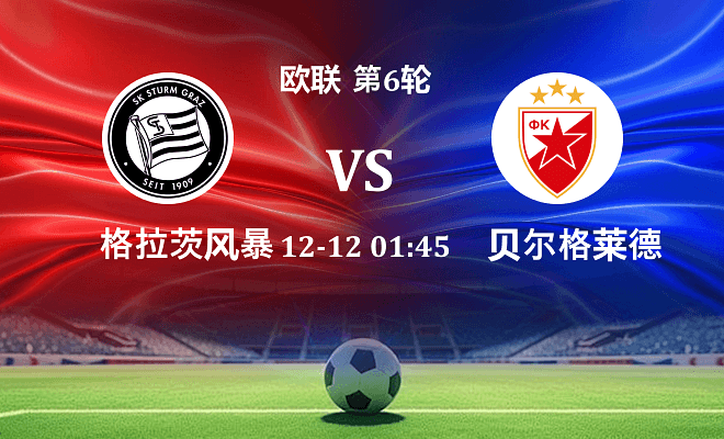 格拉茨风暴 VS 贝尔格莱德红星最新阵容