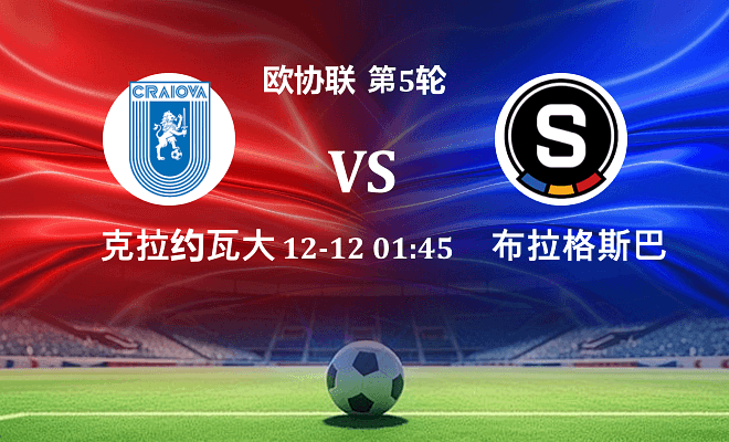 克拉约瓦大学 VS 布拉格斯巴达最新阵容